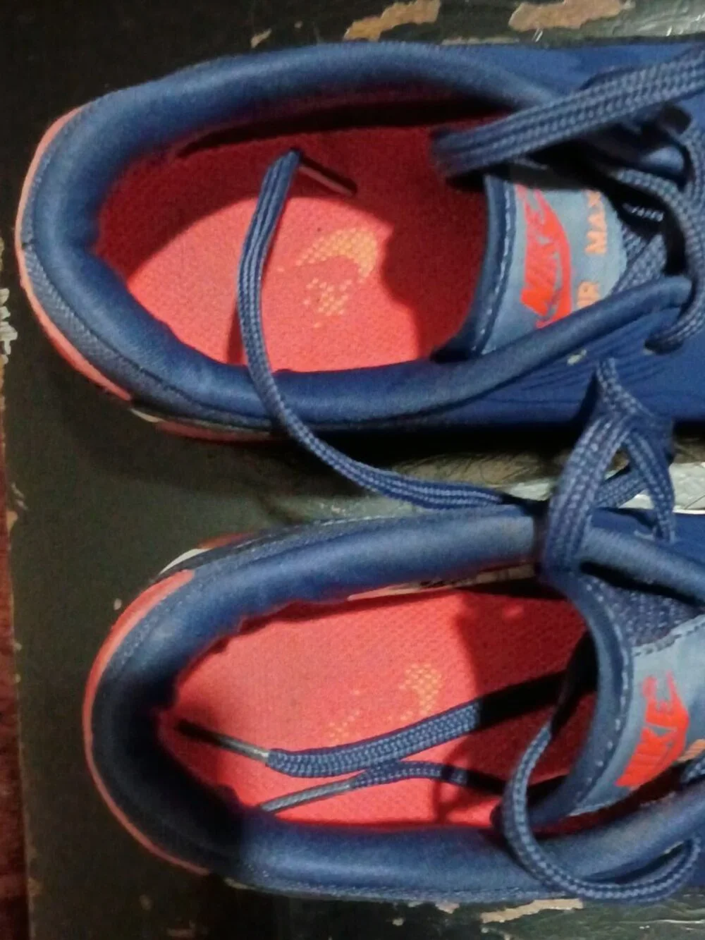 Nike Air Max 90 Ultra Essential Shoes Women Size 6 724981-400 Blue Orange - Picture 11 of 13